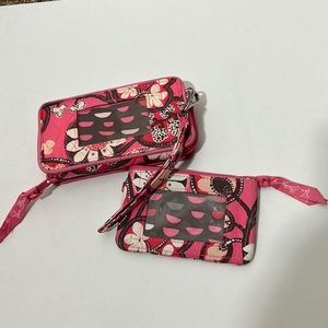 Vera Bradley Blush Pink wallet/wristlet AND ID holder